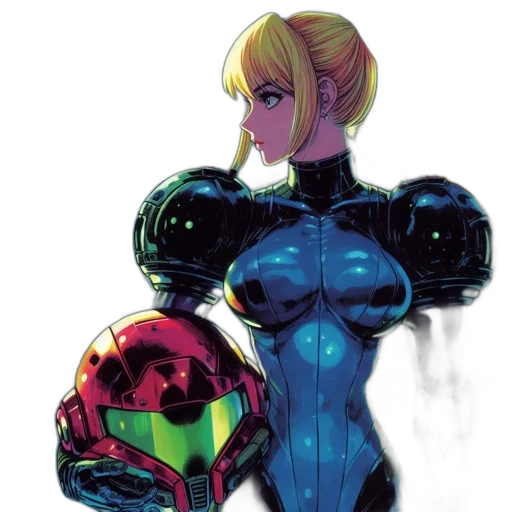 robot, comic book art, concept art, anime transparent PNG cut-out