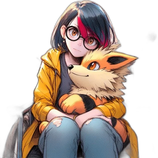 animal, jacket, staff, creature transparent PNG cut-out