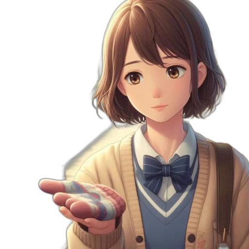 face, jacket, weapon, staff transparent PNG cut-out