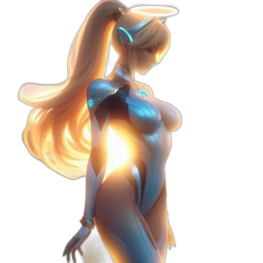 robot, dress, staff, concept art transparent PNG cut-out