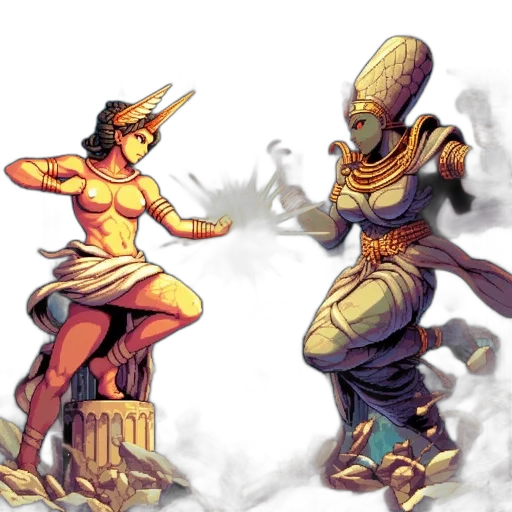 concept art, fantasy art, pixel art, comic book art transparent PNG cut-out