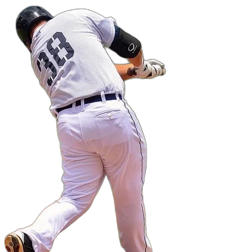 baseball, player, white, uniform transparent PNG cut-out