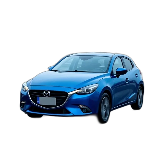 car, photorealistic, 3d render, blue transparent PNG cut-out