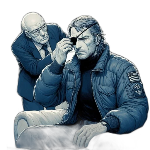 jacket, face, mask, weapon transparent PNG cut-out