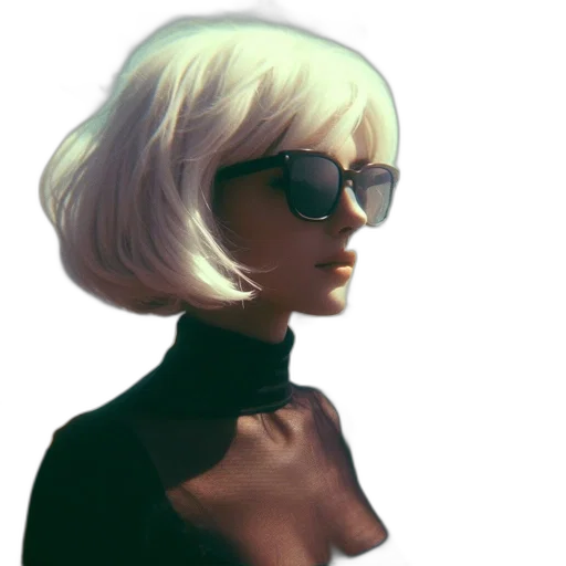 face, jacket, dress, hair transparent PNG cut-out