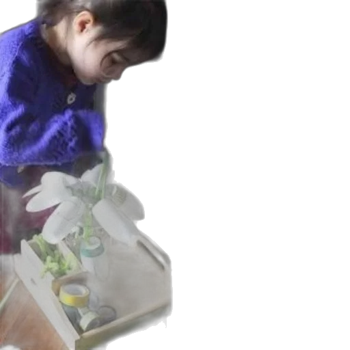 photorealistic, 3d render, child, purple transparent PNG cut-out
