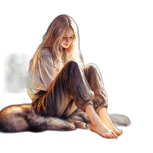 creature, animal, watercolor, photorealistic transparent PNG cut-out