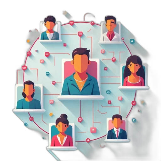 social, network, vector, flat transparent PNG cut-out