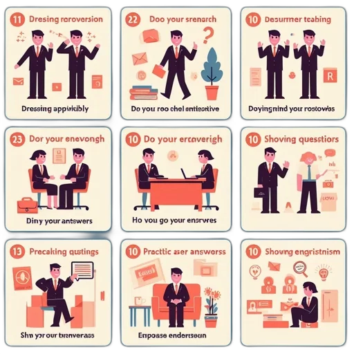 illustrated, job, interview, tips transparent PNG cut-out