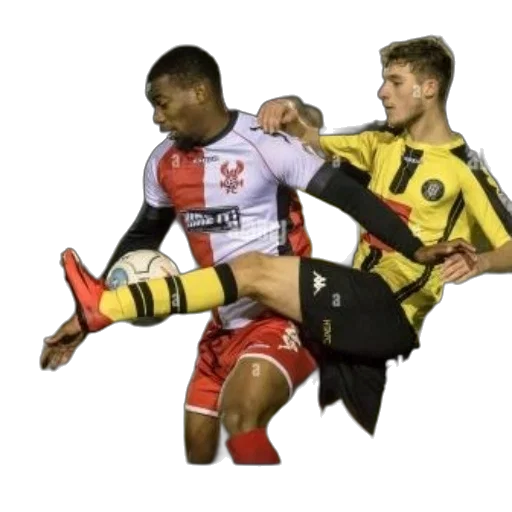two, soccer, players, action transparent PNG cut-out