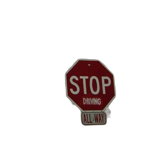 3d render, stop, sign, driving transparent PNG cut-out