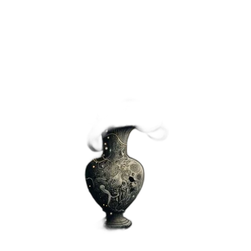 bottle, jewelry, mask, dragon transparent PNG cut-out