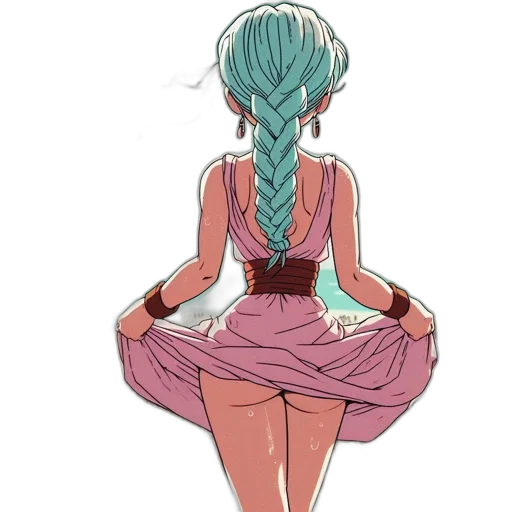 dress, staff, jewelry, hair transparent PNG cut-out