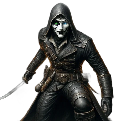 mask, staff, weapon, jacket transparent PNG cut-out