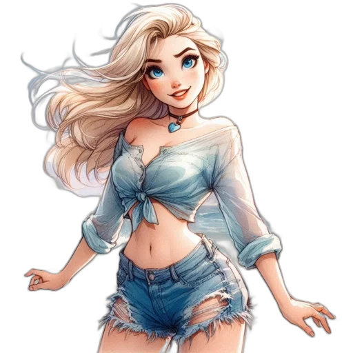 dress, staff, fantasy art, concept art transparent PNG cut-out