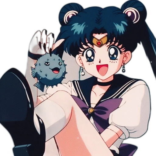 creature, anime, vaporwave, cartoon transparent PNG cut-out