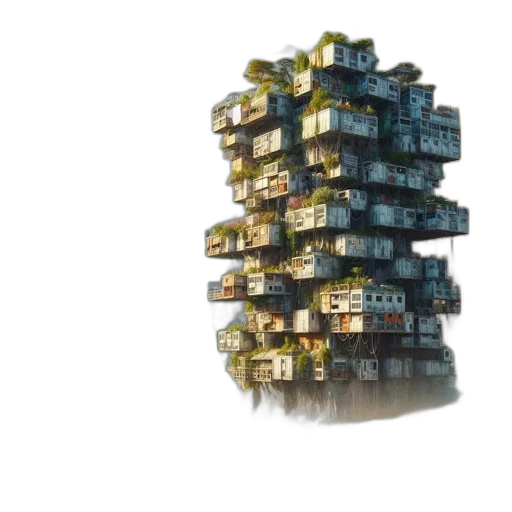 building, robot, furniture, 3d render transparent PNG cut-out