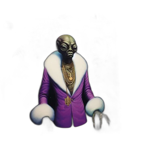 mask, jacket, staff, creature transparent PNG cut-out