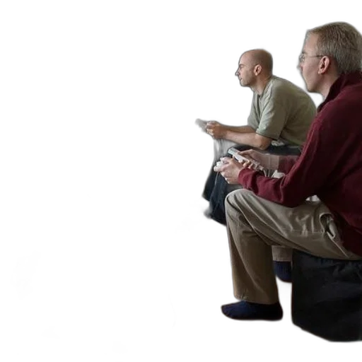 furniture, two, men, playing transparent PNG cut-out
