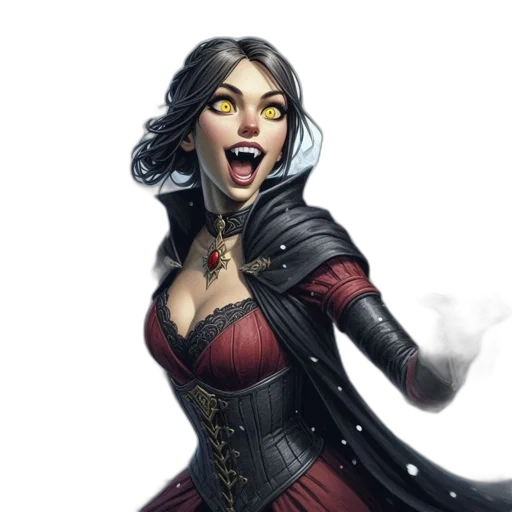 fantasy art, concept art, comic book art, dark transparent PNG cut-out