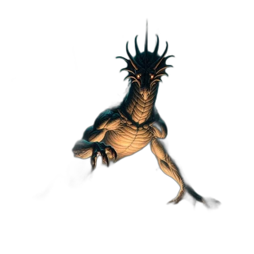 creature, dragon, crown, mask transparent PNG cut-out