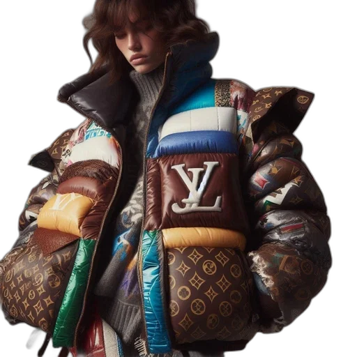 jacket, photorealistic, individual, donning transparent PNG cut-out