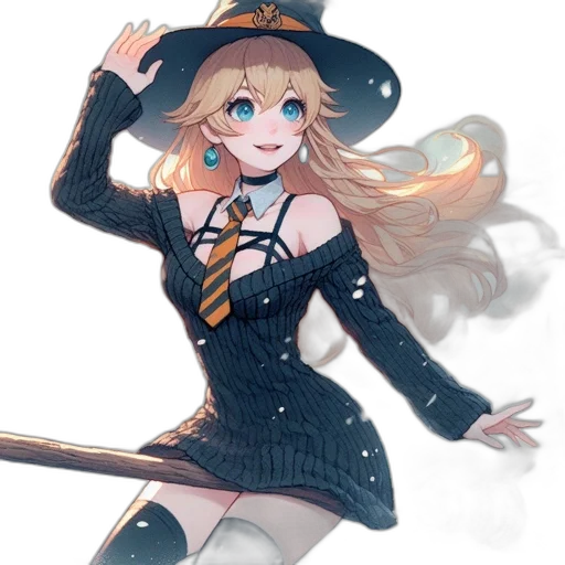 staff, hat, dress, crown transparent PNG cut-out