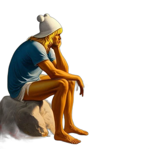 hat, creature, concept art, 3d render transparent PNG cut-out