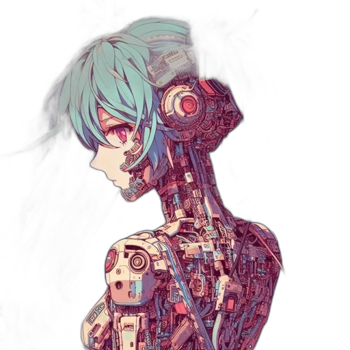 robot, dress, face, creature transparent PNG cut-out