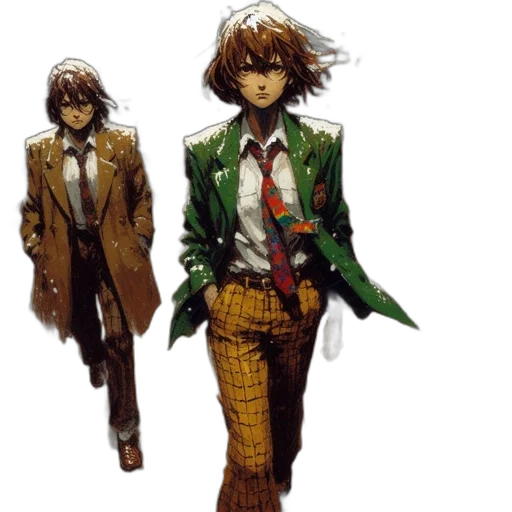jacket, concept art, comic book art, pixel art transparent PNG cut-out