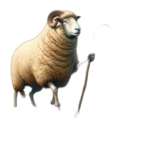 animal, staff, weapon, creature transparent PNG cut-out