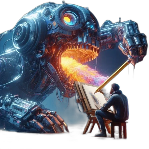 robot, creature, weapon, dragon transparent PNG cut-out