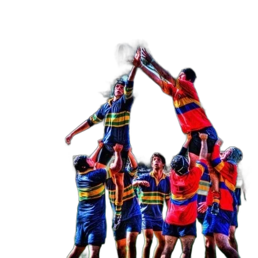 staff, group, rugby, players transparent PNG cut-out