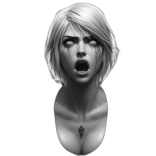 face, mask, hair, creature transparent PNG cut-out