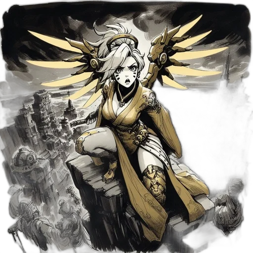 staff, fantasy art, concept art, comic book art transparent PNG cut-out