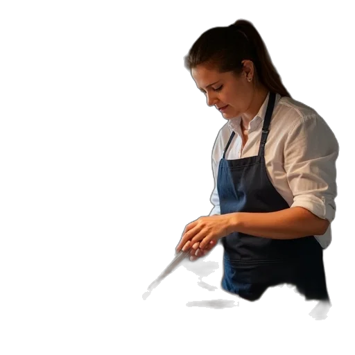 staff, food, photorealistic, man transparent PNG cut-out