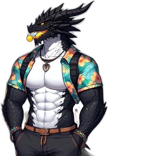 jacket, animal, dragon, concept art transparent PNG cut-out