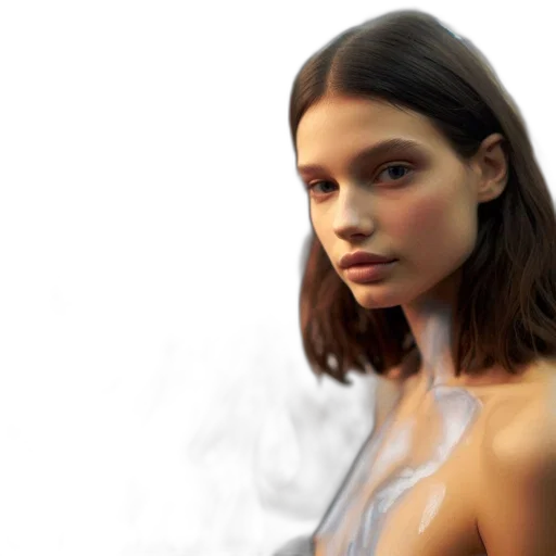 face, dress, hair, jewelry transparent PNG cut-out