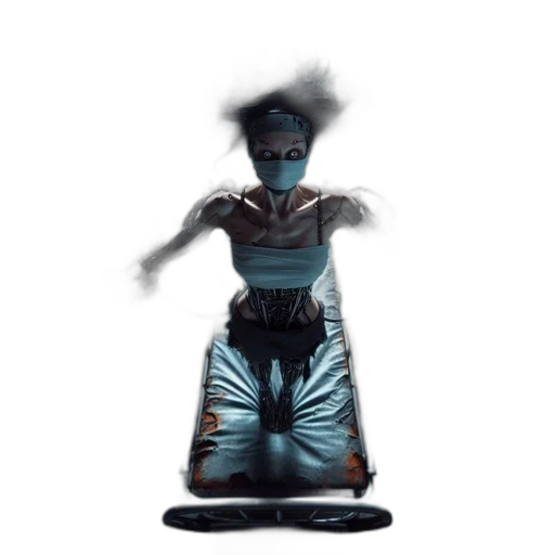 robot, dress, staff, mask transparent PNG cut-out