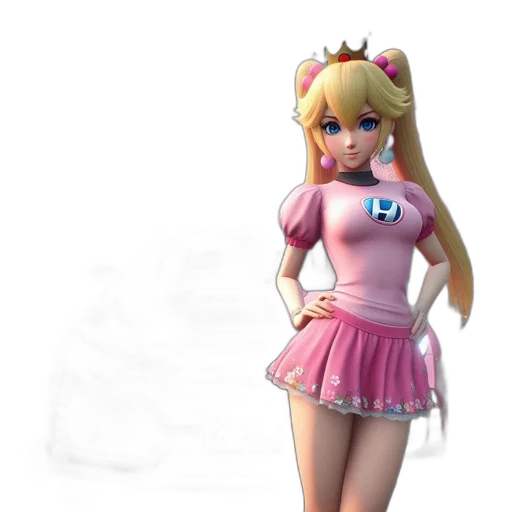 dress, 3d render, concept art, vaporwave transparent PNG cut-out