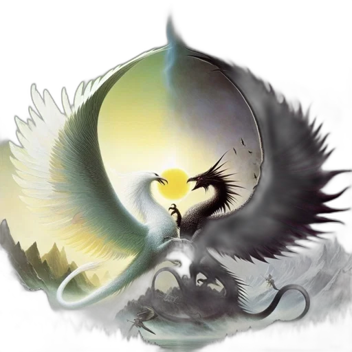 dragon, animal, creature, staff transparent PNG cut-out
