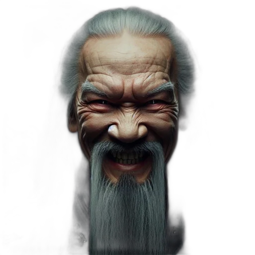 face, mask, staff, creature transparent PNG cut-out