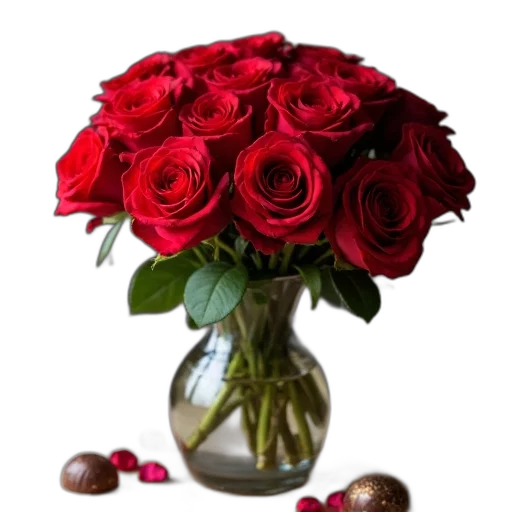 flower, photorealistic, 3d render, red transparent PNG cut-out
