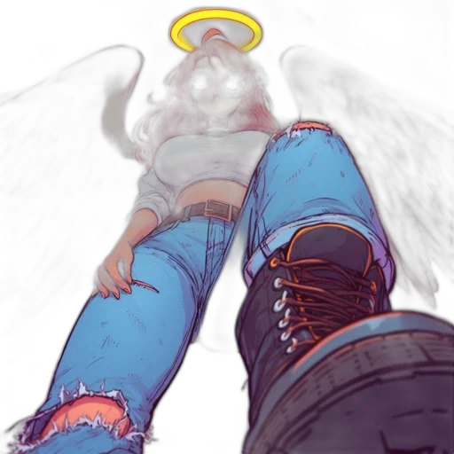 shoes, weapon, concept art, comic book art transparent PNG cut-out