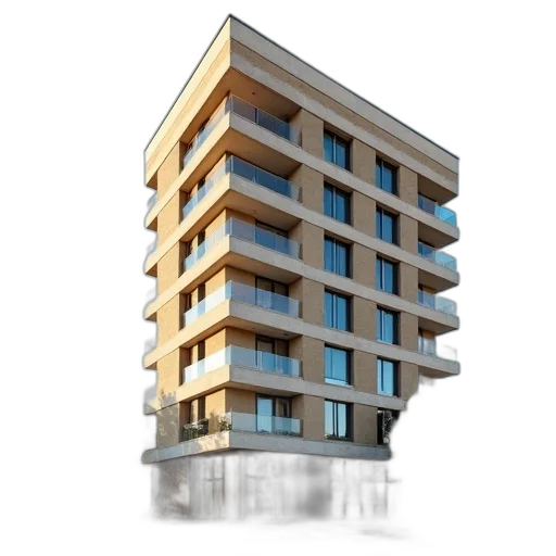 building, 3d render, photorealistic, concept art transparent PNG cut-out