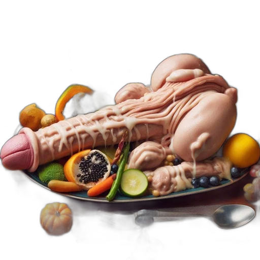 food, animal, creature, photorealistic transparent PNG cut-out