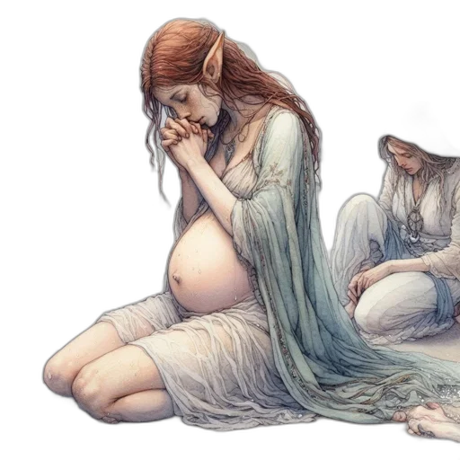 fantasy art, concept art, watercolor, photorealistic transparent PNG cut-out