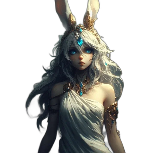 dress, mask, staff, creature transparent PNG cut-out