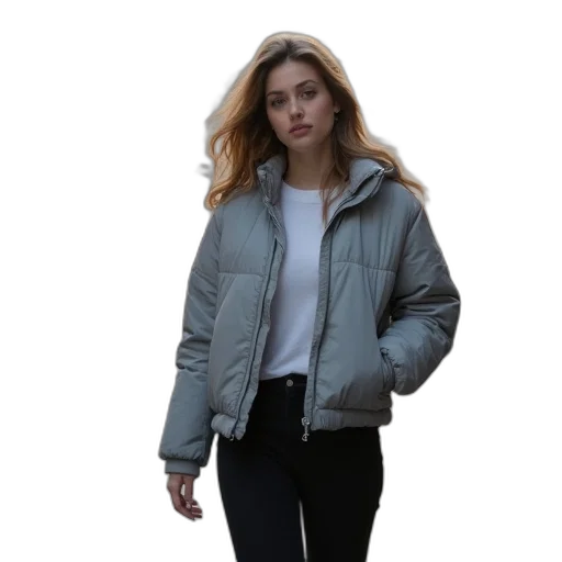 jacket, concept art, 3d render, monochrome transparent PNG cut-out