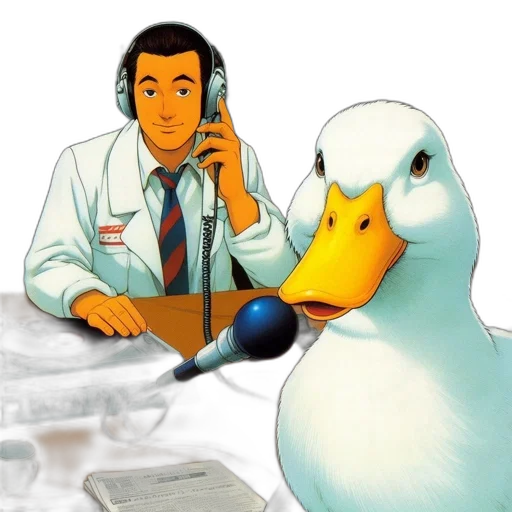 staff, animal, cartoon, vaporwave transparent PNG cut-out